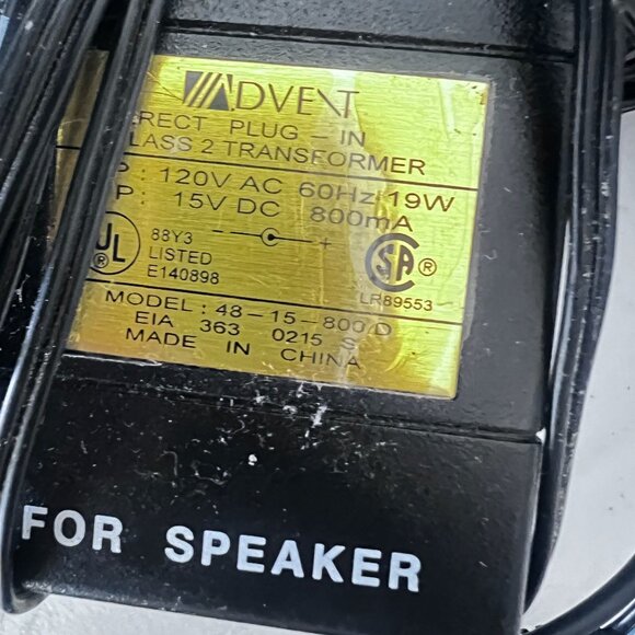 Advent Wireless Speaker System In-Outdoors Power Transformers Cables WORK READ - Picture 5 of 8